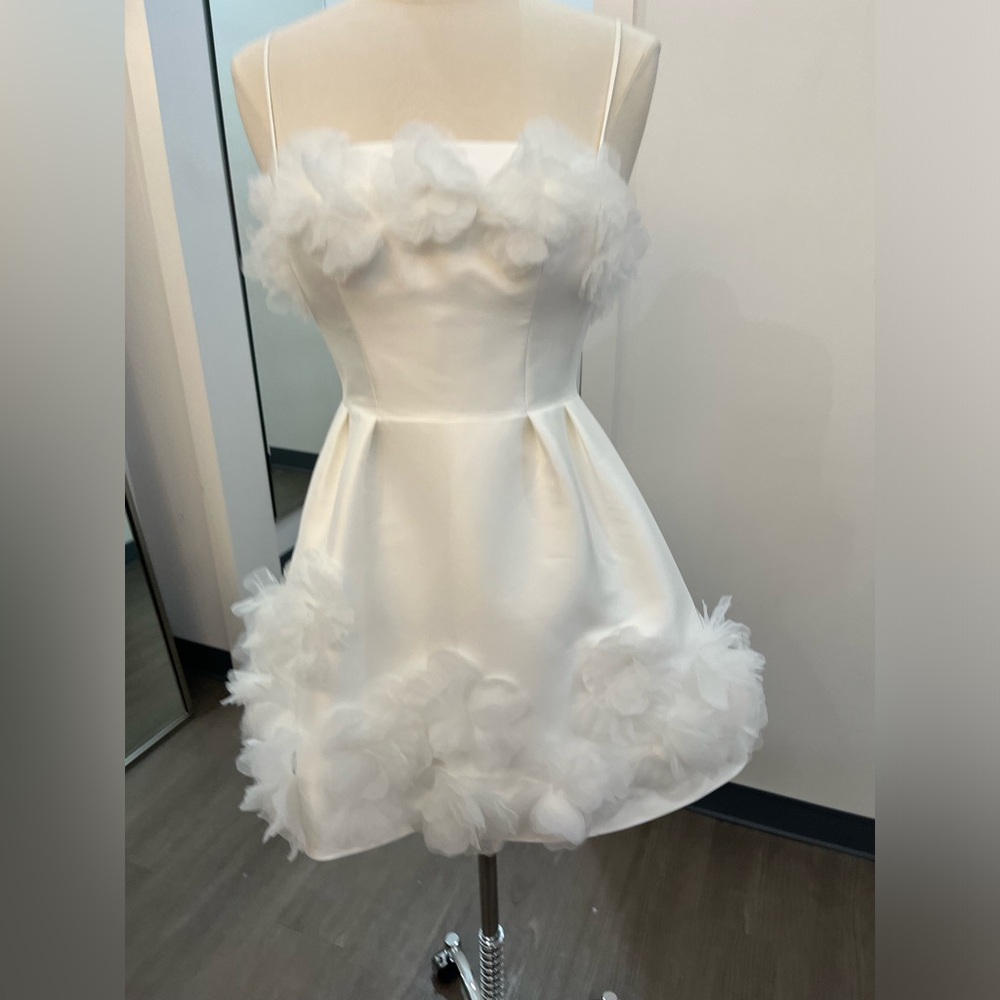 By Watters “Flower Power 38100” Little White Dress